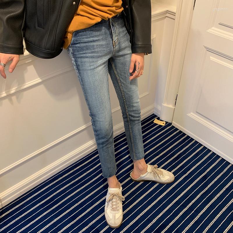

Men's Jeans Loose Men Male Trousers Design High Quality Cozy All-match Students Daily Casual Straight Denim Pants F11, Blue