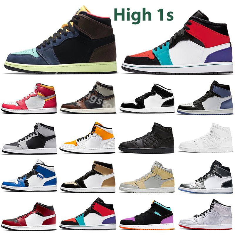 

2022 Basketball shoes University Blue 1 high OG 1S Grey Fog Black White Shadow College Dark Forbidden UNC Gray Chicago Men's and Women's Spots Shoe 36-44 B0, Color 29 36-40