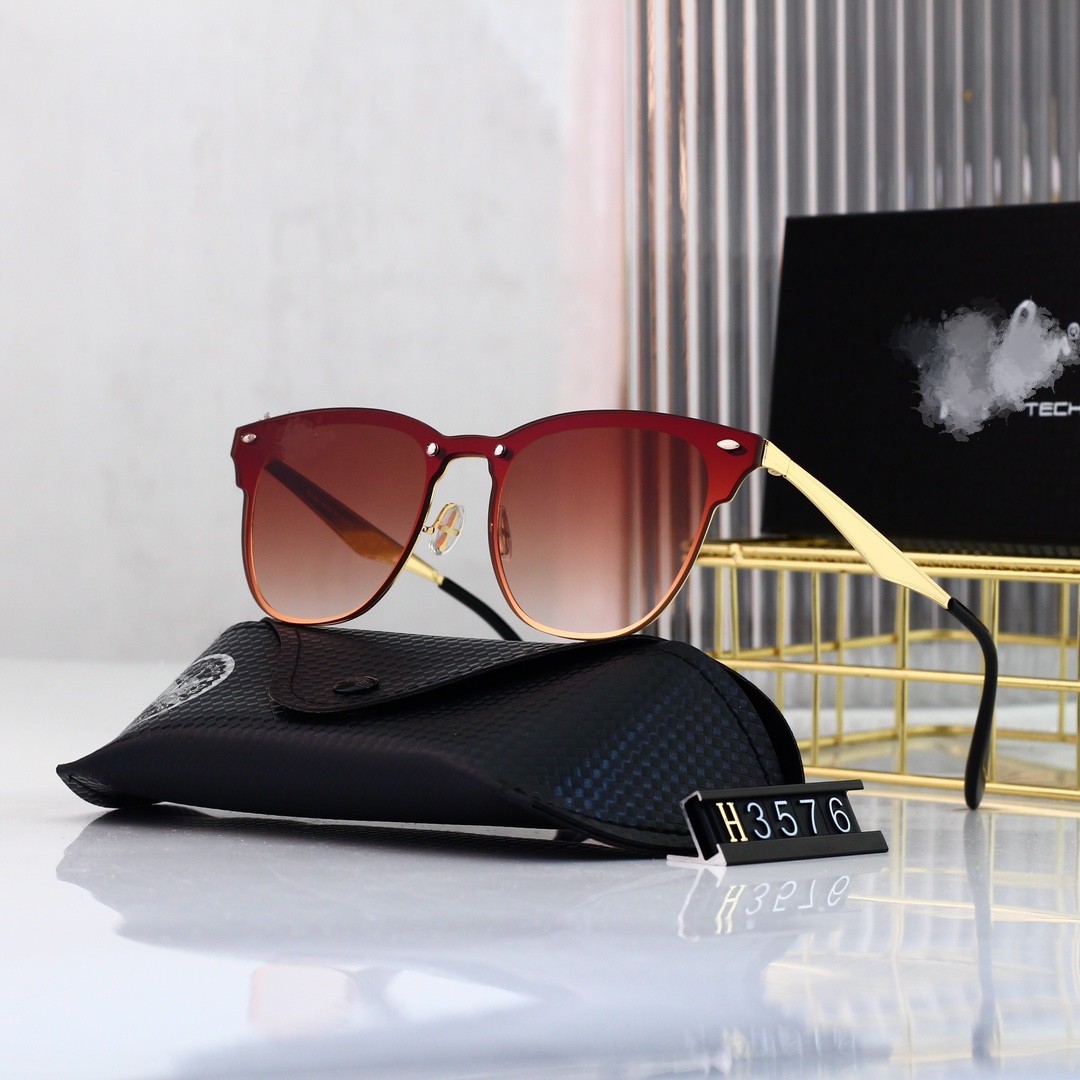 

Fashion Designer Sunglasses Classic Eyeglasses Goggle Outdoor Beach Sun Glasses For Man Woman 7 Color Optional Triangular signature OS3576 Rao Baa with box