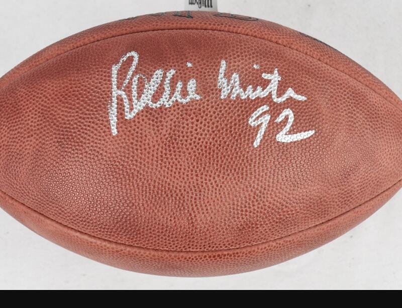 

Reggie White Reid Tittle Watt EDELMAN Strahan Marino Polamalu Payton KELCE Autographed Signed signatured signaturer auto Autograph Collectable football ball