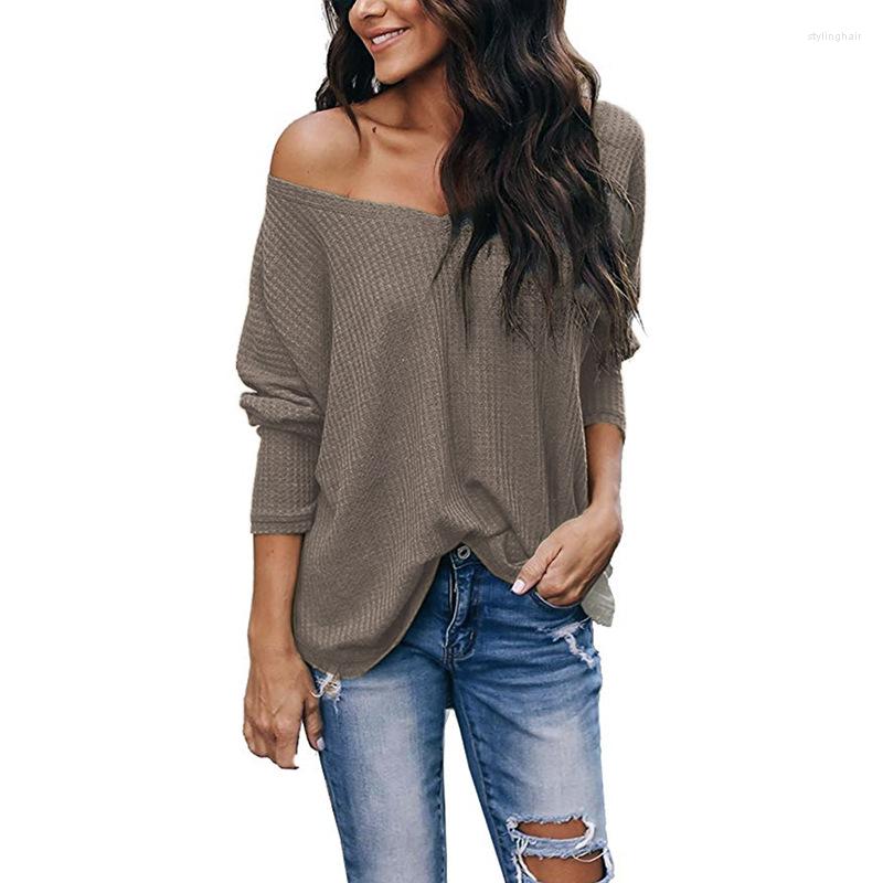 

Women' Sweaters Knit Pullover 2023 Casual Thin V-neck Top Woman Sweater Spring And Autumn, Khaki