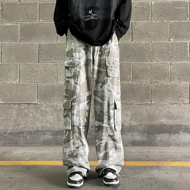 

Men's Pants 2023 Fashion Side Pocket Camouflage Baggy Men Cargo Tactical Clothing Hip Hop Casual Long Trousers Pantalones Hombre, Grey camouflage