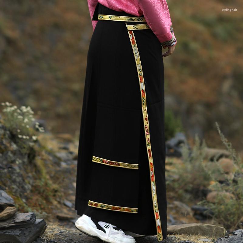 

Ethnic Clothing Chinese Tibetan Skirt Spring Women Tradition Wrap