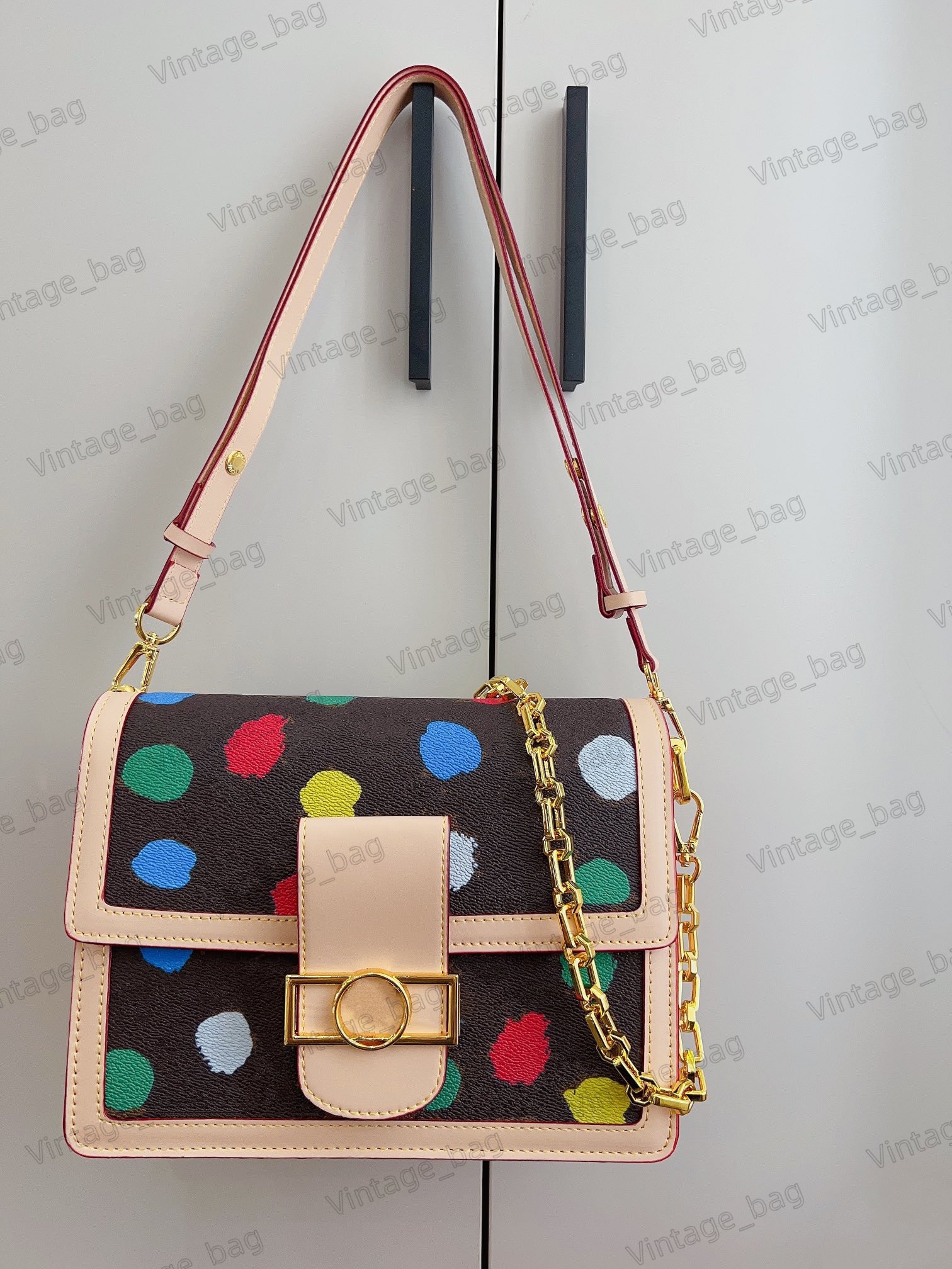 

Classic X YK DAUPHINE MINI Capucines Shoulder Bag Painted Dots Women Handbag Handle Bag Crossbody 3D hand-painted Luxurys M21750 M46432