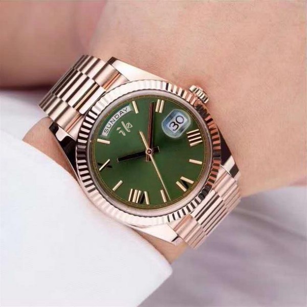 top quality man watch mechanical automatic watches luxury watch pink gold color wristwatch 153-image-442488872