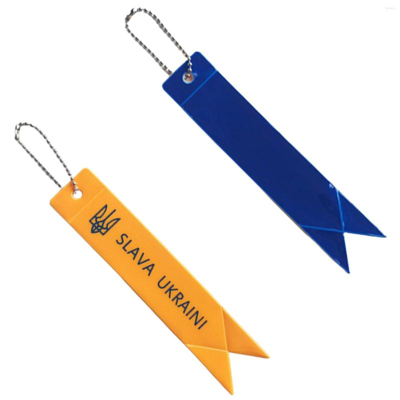 

Keychains Portable Key Chain Pendant Sport Reflective Gear Ukraine Flag Tags Suitable For Handbag Decor Accessories H9