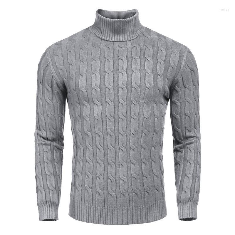 

Men's Sweaters 2023 European And American Fall/Winter Men's Sweater Long Sleeve Knit Turtleneck Undershirt T-shirt Men, Black