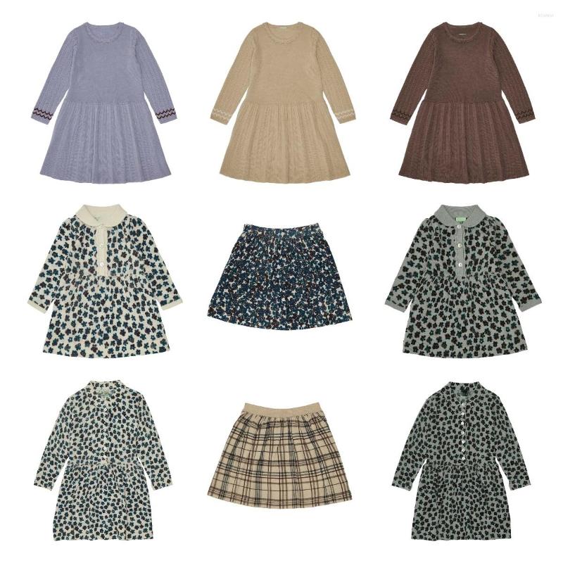 

Girl Dresses Children's Knitting Dress Ins2023 Autumn And Winter Fu Girls Baby Long -sleeved Floral Lavage Sweater, Fu10