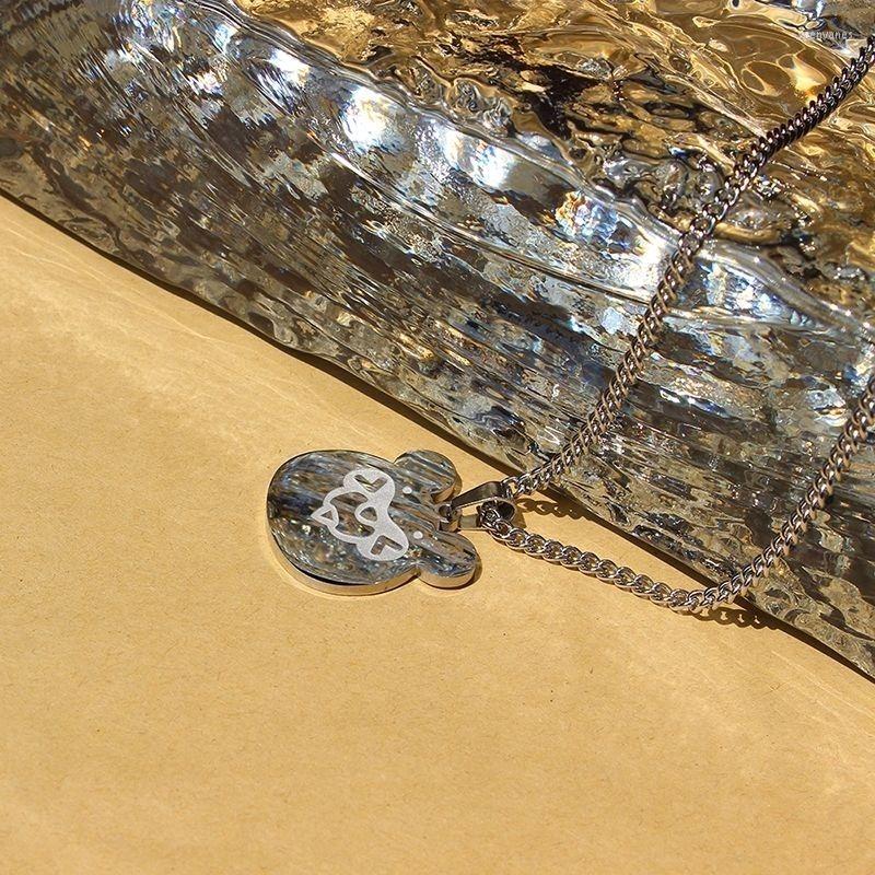 

Chains Genshin Impact Necklaces Woman Trend Neck Xiangling Guoba Pendant Necklace For Women Silver Color Fashion Couples Titanium Gift