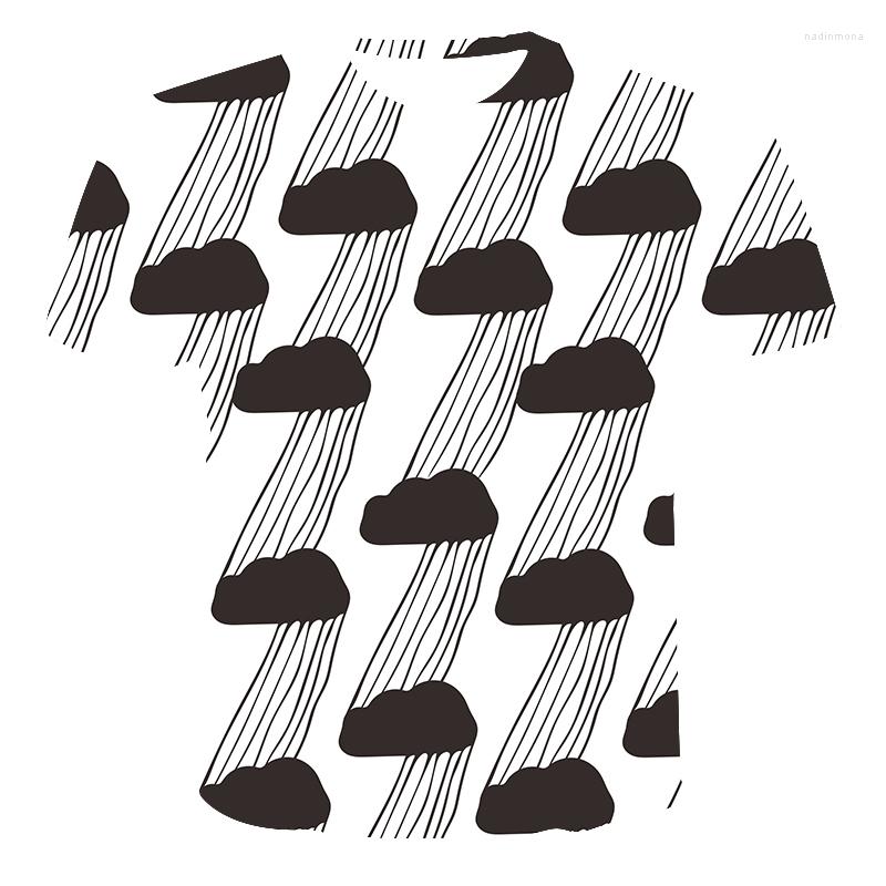 

Men's T Shirts 2023 Men'S Short-Sleeved Loose T-Shirt With Black And White Pattern 3d Printing Round Neck Pullover Casual Street, 62781