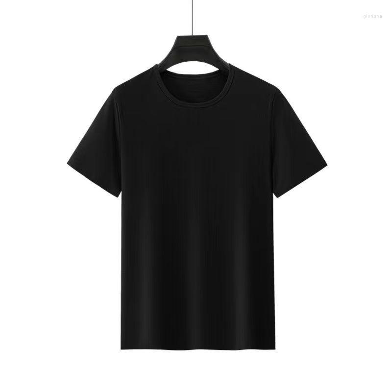 

Men's T Shirts T-Shirts Men Modal Short Sleeve O-Neck Causal Summer Bottoming Shirt Solid Color Ice Silky White Camisetas, Dark grey