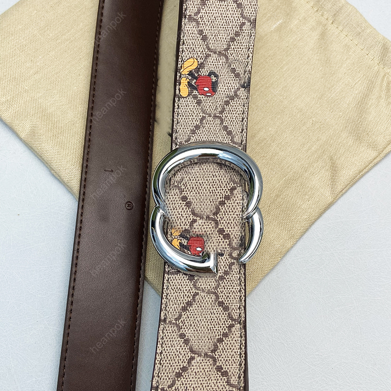 

Designer Belt For Mens Women Luxury Belts Buckles G Fashion Classical Bronze BiG Smooth Buckle Mouse Genuine Leather Strap 3.8cm, No box