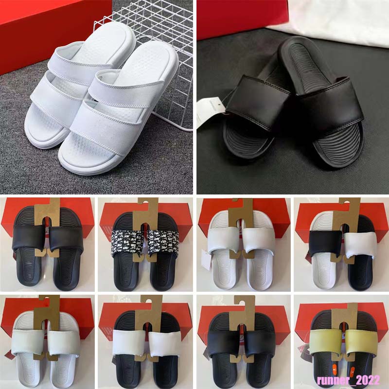 

2022 Designer slippers Sandals Men Women slides with Box Dust Bag card Shoes black floral Strawberry print web rubber slide Canvas green flowers Summer Flat Slipper, Color 8
