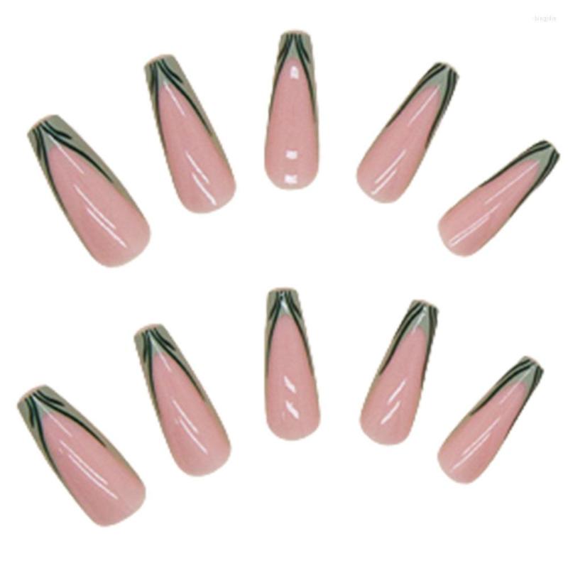 

False Nails Long-Length Artificial Not Easy To Fade Fake For Manicure Skilled Person, Gray