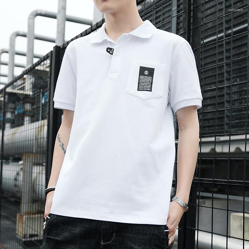 

Men's Polos Spring And Autumn 2023 Ultra High Quality Three-color Trend Handsome Casual Simple Monographic POLO Fir, Black