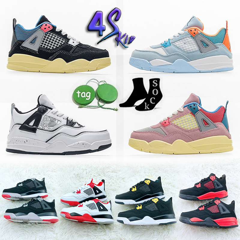 

Casual Shoes Kids Pure money Jump man 4S IV DIY Off Bred Alternate S Black Cat Outdoor yeezys Sports Sneaker 4 OG Motorsports Pink Cool Grey