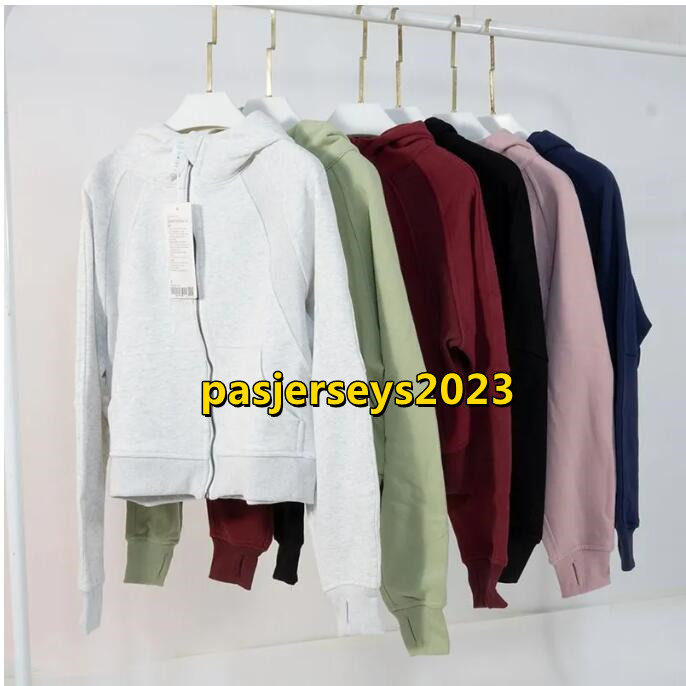 lululemens LL Yoga Sweatshirt FullZip Hoody Hoodies Outdoor Fleece Thicken Sweaters Gym Clothes WomenTops Workout Fitness Thick Yoga Jackets