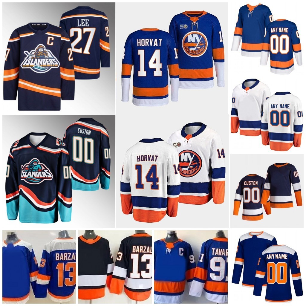 

NY 14 Bo Horvat Islanders Jersey 29 Brock Nelson Mathew Barzal Anders Lee Noah Dobson Ilya Sorokin Scott Mayfield Adam Pelech Zach Parise Jean-Gabriel Pageau, Men
