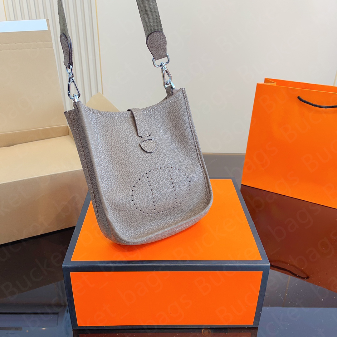 

Evelyne Totes Genuine leather Handbags with Original Box Silk Scarf Charm Women's Men Crossbody Bags Nylon strap shoulder bag, Color10