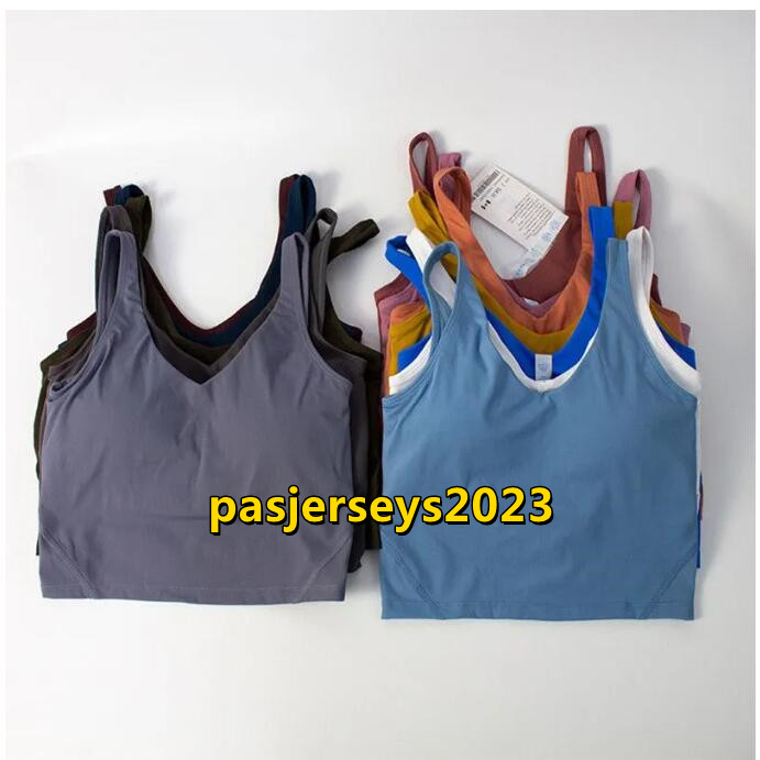 lululemens Align Tank Top U Bra Yoga Outfit Women Summer Sexy T Shirt Solid Sexy Crop Tops Sleeveless Fashion Vest 17 Colors