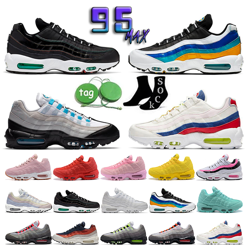 

2023 Cushions 95s Men Running Shoes Air Airmaxs Maxs 95 Iron Grey Champagne Triple White Black Neon Women Dark Army Pure Platinum Rise Unity Sports Sneakers Trainers, 32