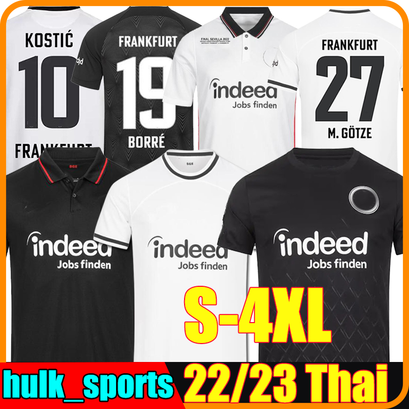 

4XL 22/23 Eintracht Frankfurt M.GOTZE Soccer Jerseys 2022 2023 Champions Version BUDAPEST SOW Borre KOSTIC HAUGE HASEBE KAMADA HINTEREGGER men kids Football Shirt, 22-23 home kids