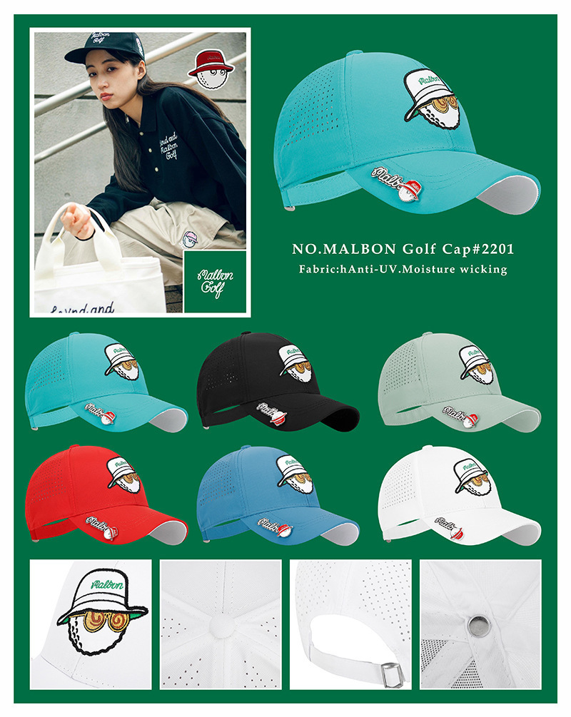 

s Malbon Golf Baseball Hat Men's and Women's Sun Hip Hop Snap on Breathable Bucket Gorras 230214, M0501-01