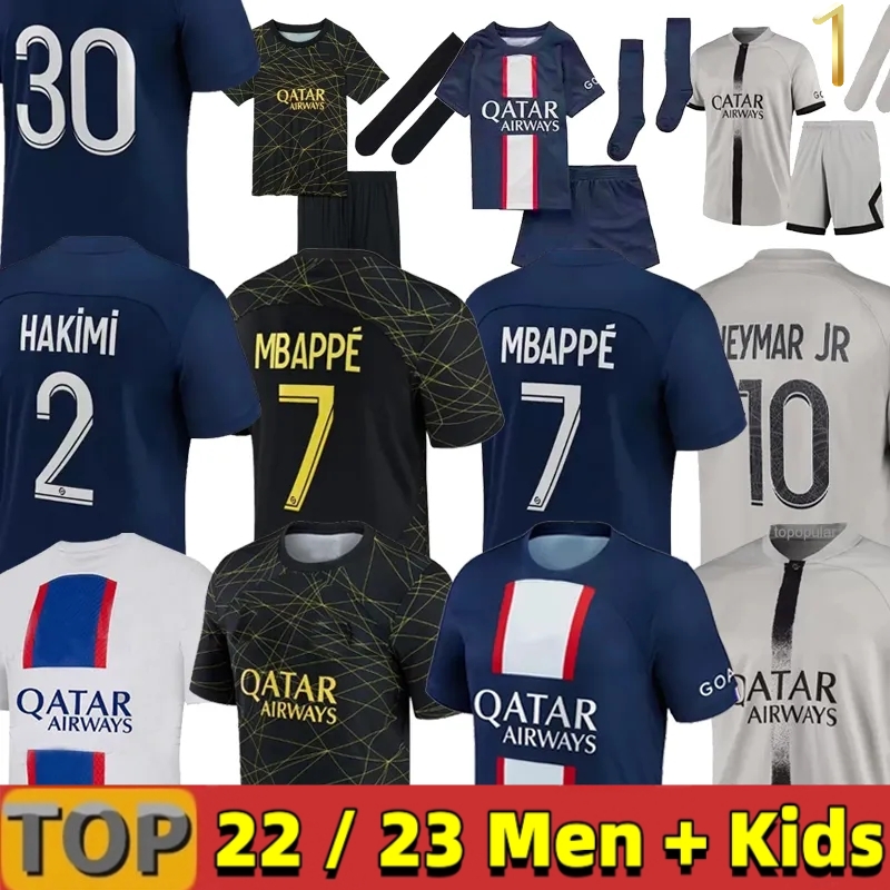 

PLAYER 30 10 MBAPPE Soccer Jerseys SERGIO RAMOS Maillots HAKIMI France psG 4TH Football Shirt 22 23 ANDER HERRERA Parisian fans MARQUINHOS VERRATTI Men kids Kits, 22 23 third aldult