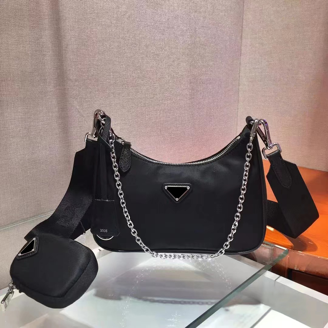 

Classic fashion Re-Edition 2005 nylon bags Re-Edition 2000 Wallets Cross Body luxurys designers Clutch Shoulder Bags wallet wholesale handbags pochette chain Totes, 1-sky blue