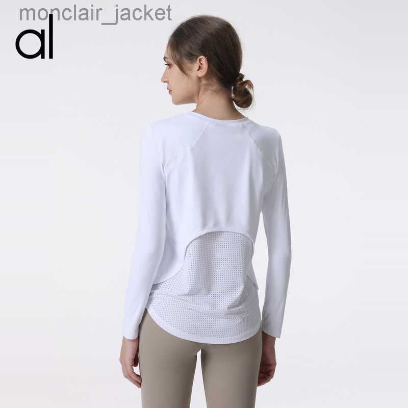 

Designer Alos Yoga Suit Women' Autumn and Winter Loose Long-sleeved Yoga Top T-shirt Running Sportswear Quick-drying Fitness Suit, White
