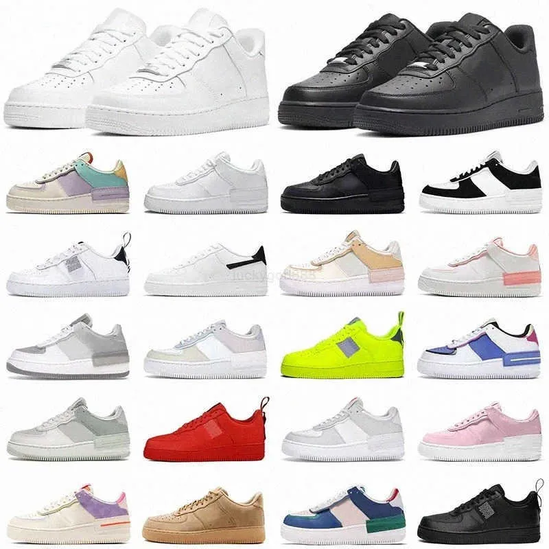

Men Women Shadow Air''force 1 Running Shoes Classic Utility Triple White Black Neon Red Chaussures Mens Trainers Outdoor Sport Sneakers Af1s, 13