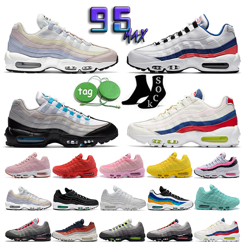 

Top Quality Mens 95 airmaxs Running Shoes Airs Yin Yang Solar Triple Black White Worldwide Seahawks 95s Particle Grey Neon Laser Fuchsia Red Greedy Designer Sneakers, 17