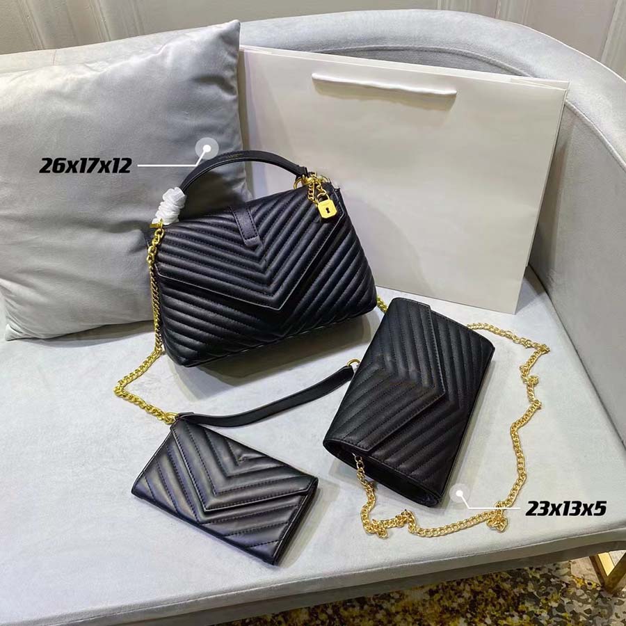 

FASHION WOMEN Designer Bag LUXURY 2023 Crossbody Bag Shoulder Bag Handbag Wallet Leather tote bag Three Model002, #6