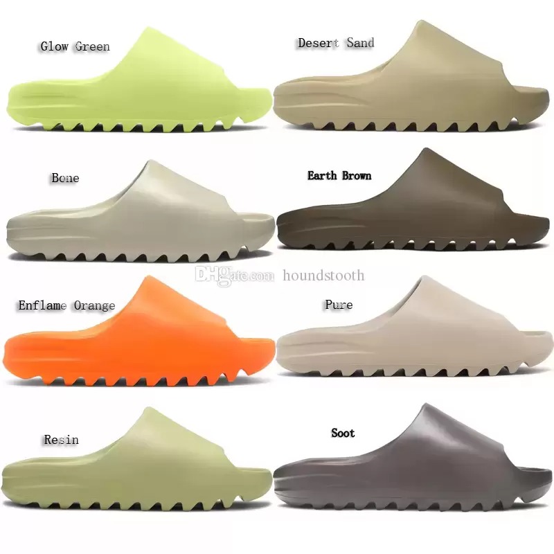 

with box foam runner runners woman mens Slippers Desert Sand Soot Enflame Orange Onyx Bone Pure Resin Ochre Glow Green Flax MX Cream Clay MXT Moon Grey Sulfur Vermilion