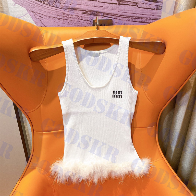 

Womens Plush Tank Top Letter Embroidery Sweater For Women Fashion Ladies Vests Tops Two Colors, Contact me real pic