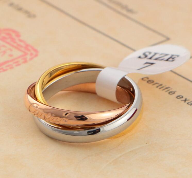 

18K Gold Plated Band Rings Fashion Titanium Steel Gold Silver South American Gift Paty Anniversary Gold Fillde Plated Men Women Jewellery