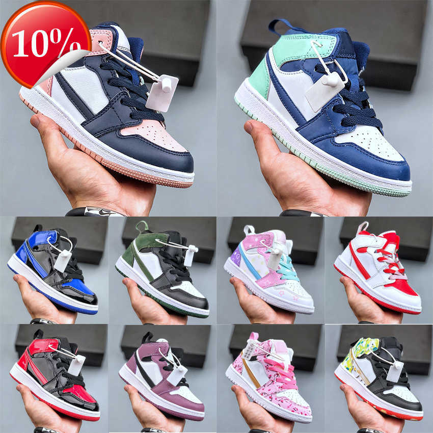 

top New Childrens trainers sneakers Infants Toddler Kids 1s Mid Basketball Shoes Kid Athletic shoes, #3