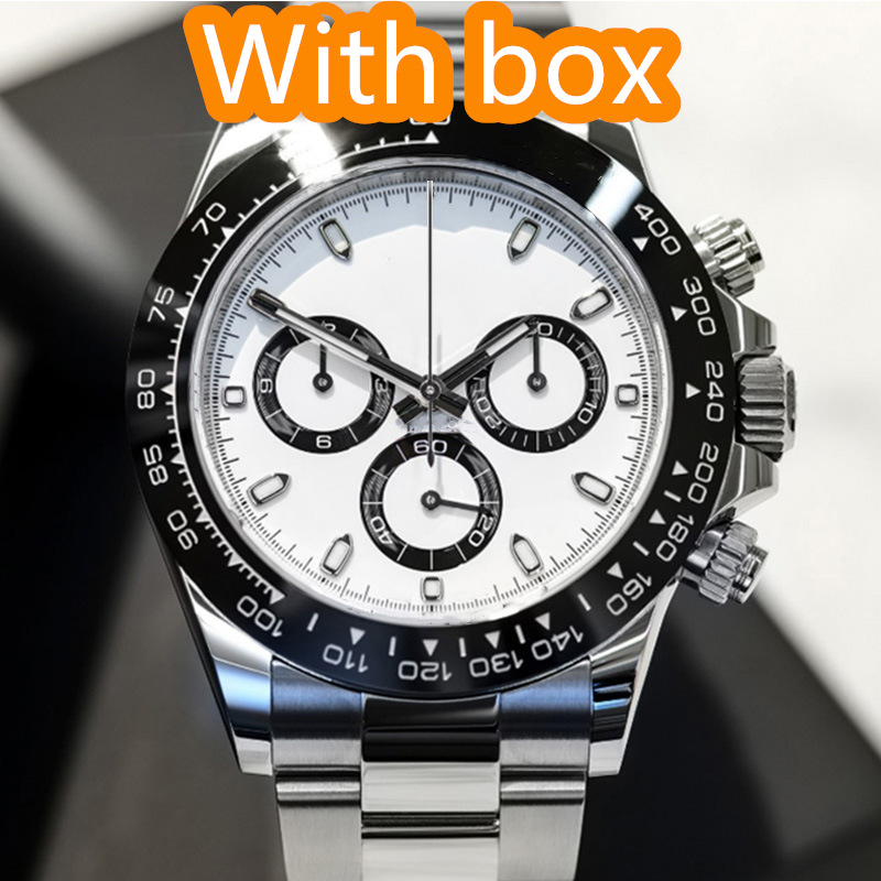 

2023mens watches Japan VK Chronograph movement watch full stainless steel Sapphire glass 5ATM waterproof super luminous 41mm montre de luxe, Add 5atm waterproof