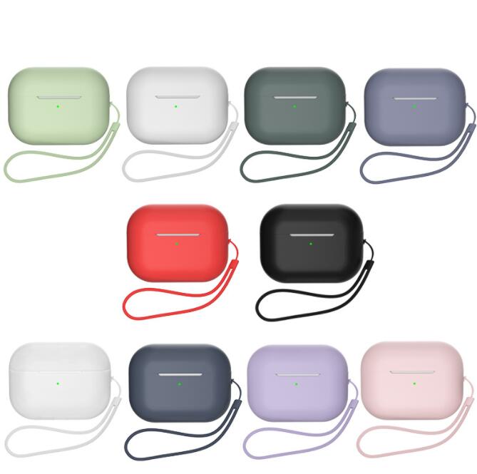 

For Airpods pro 2 3 earphones Accessories Solid Silicone Protective Headphone Cover Apple Wireless earphones 2nd 3rd with retail box Top quality