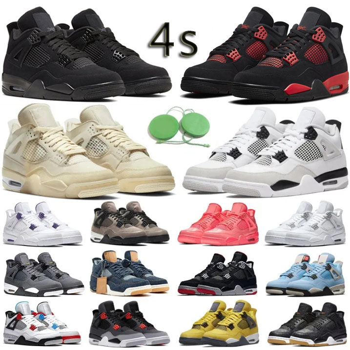 

Jumpman 4 Basketball Shoes For Men Women 4S Military Black Cat Sail Red Thunder White Oreo Cactus Jack UNC Blue University Infrared Cool Grey Mens Sports Sneaker, Color#36