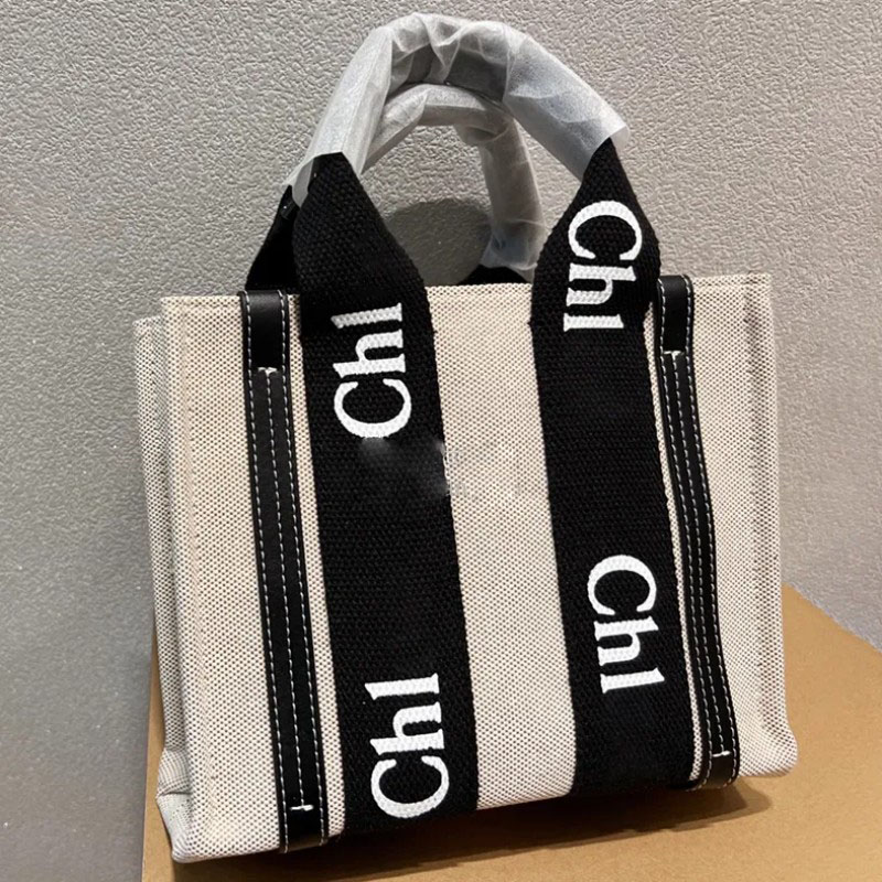 

Women handbags WOODY Tote shopping bag handbag quality canvas nylon fashion linen Large Beach bags luxury designer travel Crossbody Shoulder Wallet Shopping Bags, No box