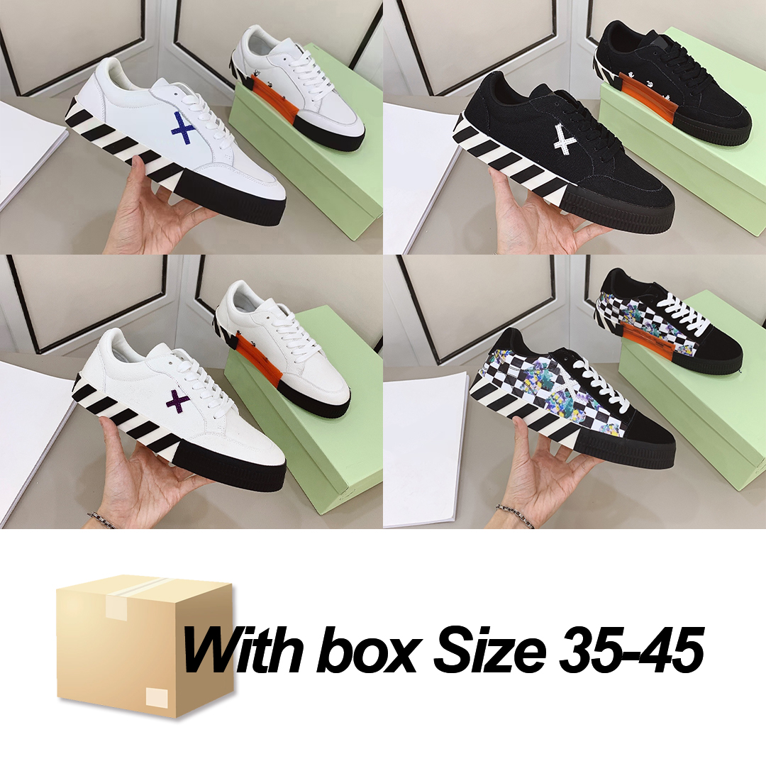 

Designer canvas shoes Off Woman White Casual Shoes Desiger Round Toe Lace Up Vulcanized shoes Comfortable Women Men Outdoor Sneakers size 35-45
