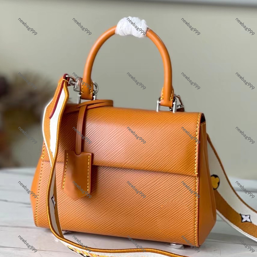 

7A Top Tier Mirror Quality Cluny Handbag Crossbody Bag M58928 Women Double handle Tote Bag Epi Leather Calfskin Black Purse Luxury Designers Shoulder Strap Bag