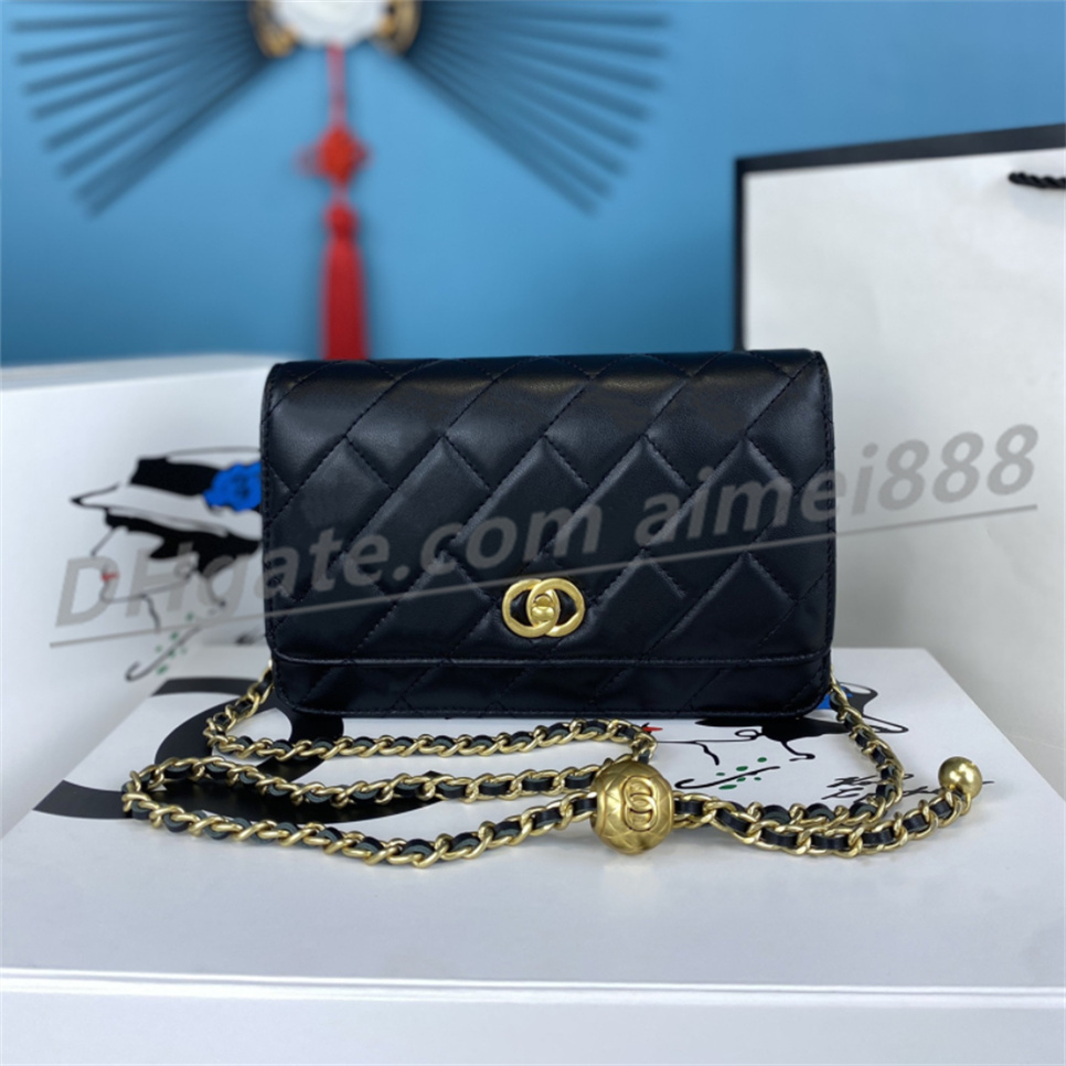 

Designer Clutch Flap Shoulder Chain Bag Handbag totes boy Bags Check Velour Thread Purse Double Letters Solid Hasp Square Stripes Women Luxury Clutch Bags, 2-black
