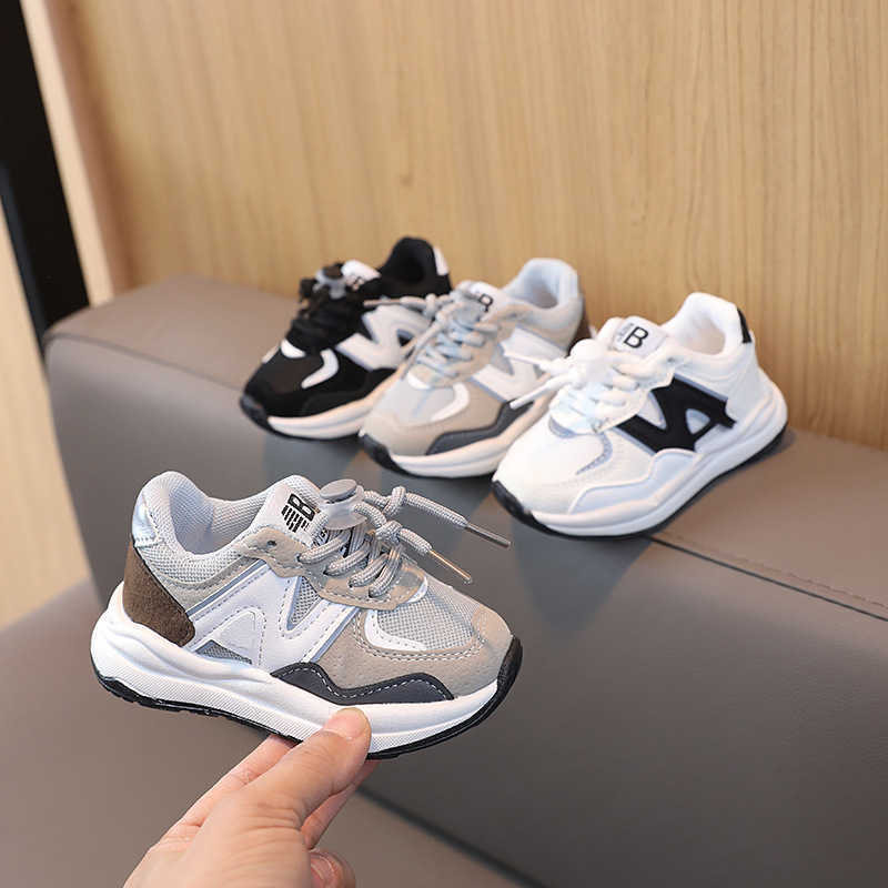 

Athletic Outdoor Spring And Autumn 2023 New Children'S Sneakers Boys' Tennis Shoes Casual Girls' Baby Soft Soled Running Y2302, Black