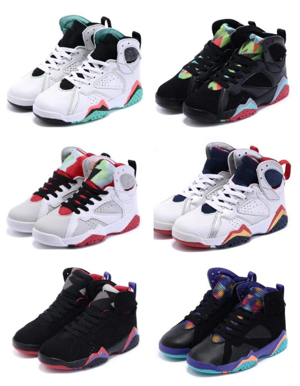 

air Kids black Jumpman 7s Basketball Shoes youth Sports Shoes big Boys red 7 Sneakers Children EU size 28-35 Chaussures de basket Enfant