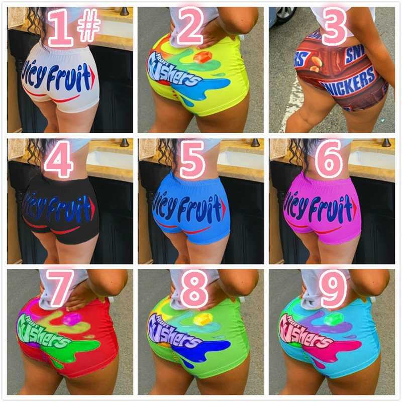 

Women Sexy Shorts Club Printed Short Pants Summer Designer Mini Shorts Fashion Party Plus Size Casual Clothing, Yellow-2