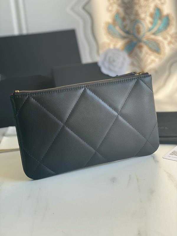 

Luxury CC Brand Letter Wallets plaid chain Clutch AP1059 lambskin diamond pattern pouch women's le boy Long wallet Real Leather Zipper Purse clutch