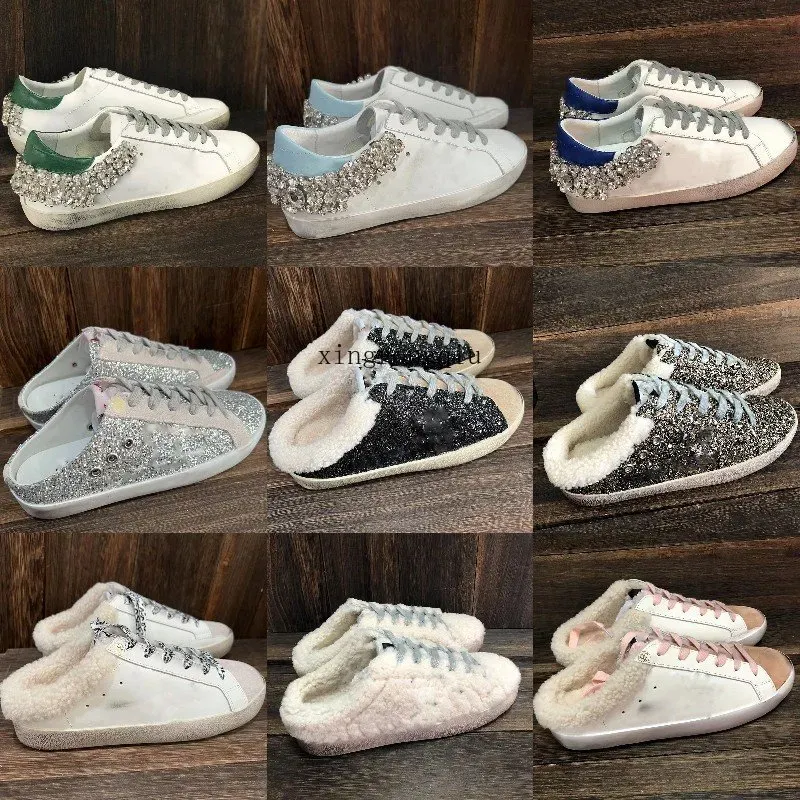

Sequin 2023 goldens Shoes gooseitys Italy brand Designer Sneaker Women Diamond Casual Shoes Spuer-star Classic Sabot White Do-Old Dirty SuperS C rHo, 11