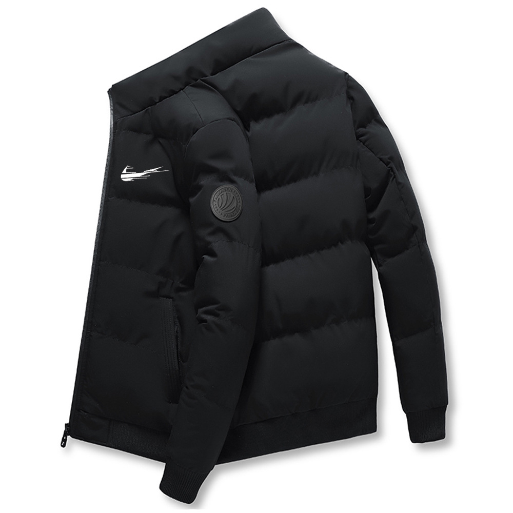 

men designer Basketball Logo Mens Jacket warm Men Women High Street Warm Jackets Outerwear Thickness Winter couple Coats warm waterproof, Black